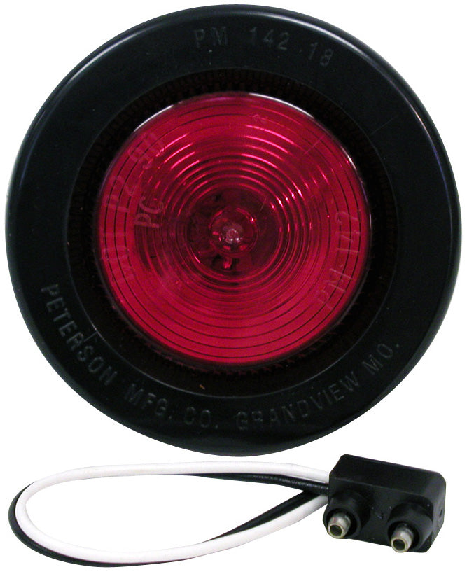 V142KR 2.5 inch Round PC-Rated Clearance/Side Marker Light; red kit; Viz Pack