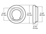 146-18 2 inch Mounting Grommet; open back; poly bag