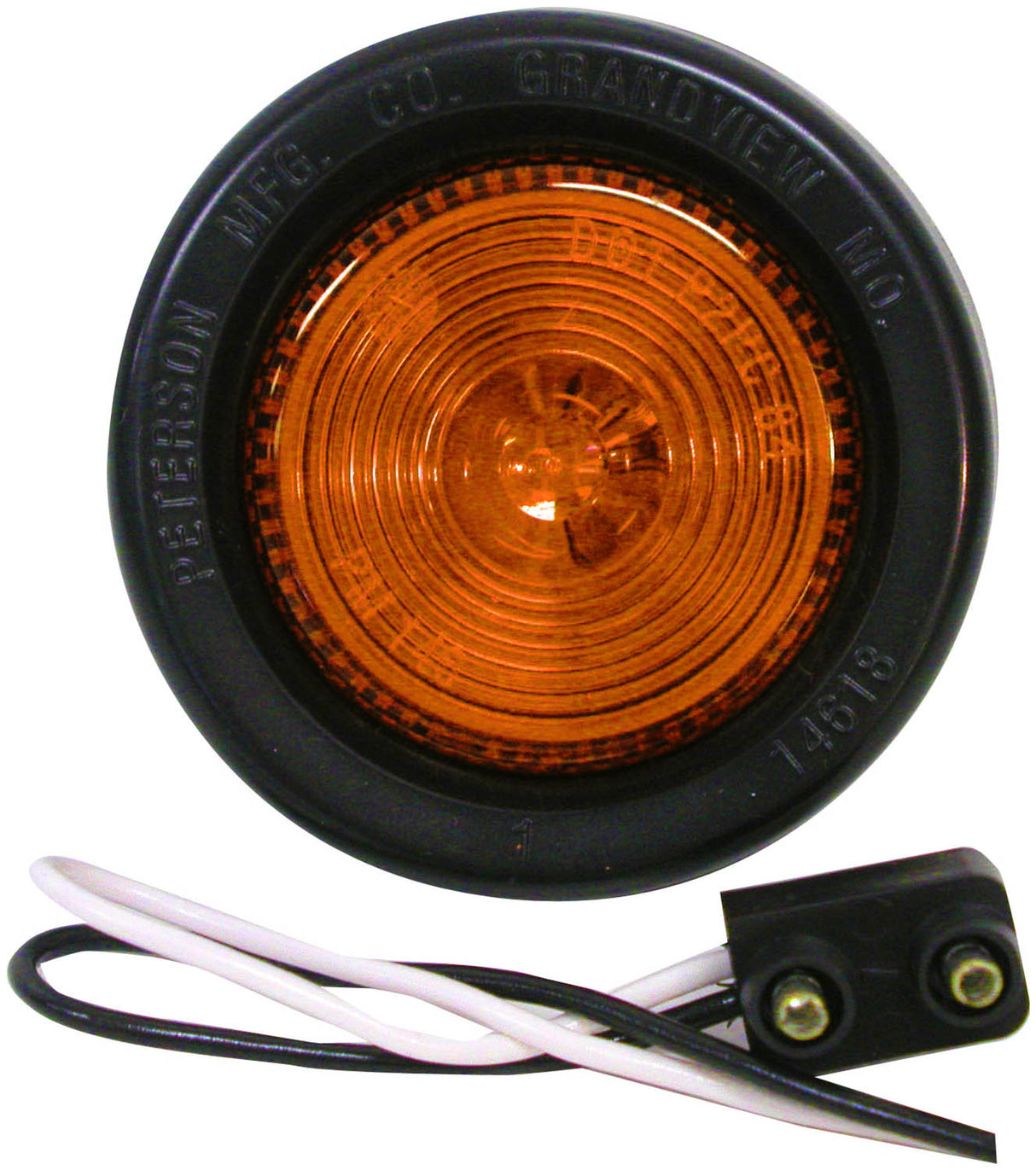 V146KA 2 inch Round PC-Rated Clearance/Side Marker Light; amber kit; Viz Pack