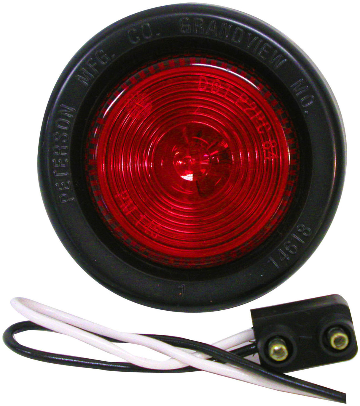 V146KR 2 inch Round PC-Rated Clearance/Side Marker Light; red kit; Viz Pack