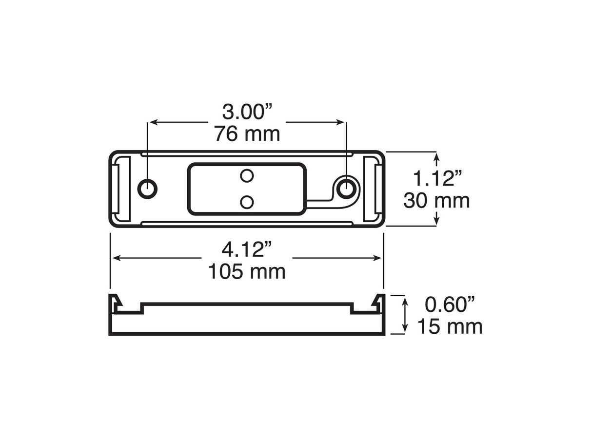 154-09K Surface Mount Bracket w/ Terminal Pad; gray kit, stripped; poly bag