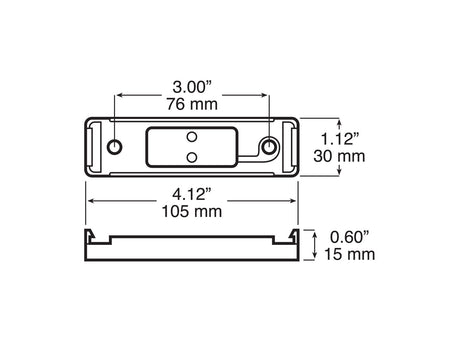 154-09K Surface Mount Bracket w/ Terminal Pad; gray kit, stripped; poly bag