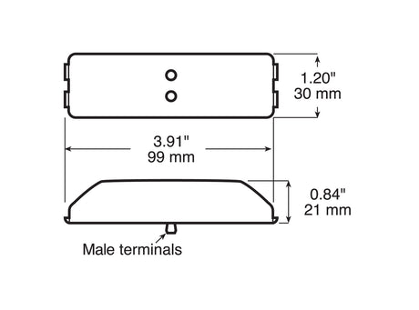 V154A PC-Rated Clearance/Side Marker Light; amber; Viz Pack