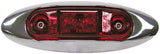 168XR-MV Mini Surface-Mount Clearance/Side Marker Light, Multi-volt; red kit w/ bezel; poly bag