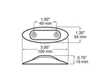 V168XA Mini Surface-Mount Clearance/Side Marker Light, 12 Volt; amber kit w/ bezel; Viz Pack
