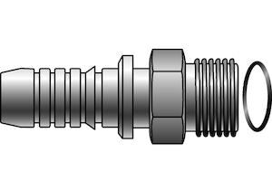 16GS-20MFFOR Gates 1 GlobalSpiral x 1-1/4 Male Flat Face