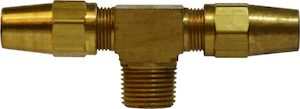 172X8 1/2 Air Brake Compression - 1/2 Air Brake Compression - 3/8 NPT Male Brass Branch Tee