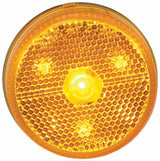 173A 2 1/2 inch Clearance/Marker w/ Reflex; amber; poly bag