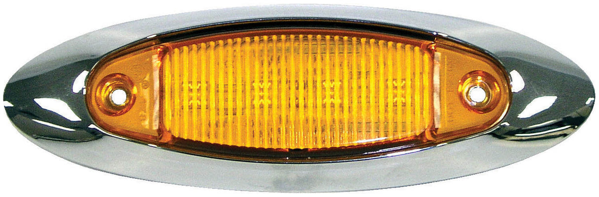 178XA-MV Oval Surface-Mount Clearance/Side Marker Light, Multi-volt; amber kit w/ bezel; poly bag