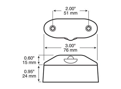 V290C Single Diode License Light; 12 Volt, top, stripped; Viz Pack