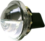 298C Chrome License & Utility Light; stripped leads; poly bag