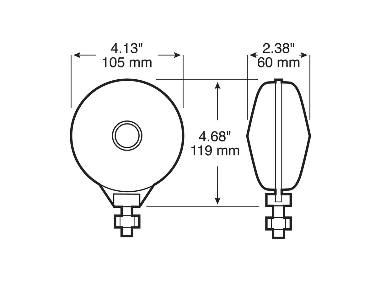 V313-2 Single-Face Pedestal Stop / Turn / Tail Light; red, dual function; Viz Pack