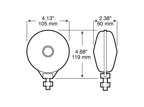 V313-2 Single-Face Pedestal Stop / Turn / Tail Light; red, dual function; Viz Pack