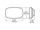 V316MR Battery-Operated Hazard Light w/ Magnetic Mount; red; Viz Pack