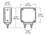 V327R Double-Face Park & Turn Light w/ Side Marker, amber / red; curbside; Viz Pack