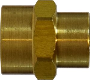 3300X12X8 3/4" Brass Female NPTF x 1/2" Female NPTF Reducer Coupling