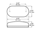 V135R Oval PC-Rated Clearance/Side Marker Light; red; Viz Pack