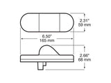 V351A Lumen X ® PL3 Oval Auxiliary Mid-Turn Light w/ Reflex; grommet; Viz Pack
