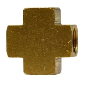 3950X4 1/4" Brass Female NPTF Cross