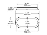 V423XR-4 Surface-Mount Oval Stop / Turn / Tail Light, 12 Volt; 12V kit with bezel; Viz Pack