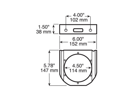 426-09 Steel Right-Angle Mounting Bracket; black steel; each