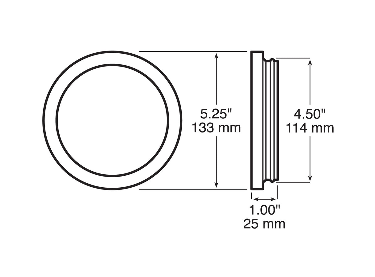 426-18 4 inch Mounting Grommet; black; poly bag