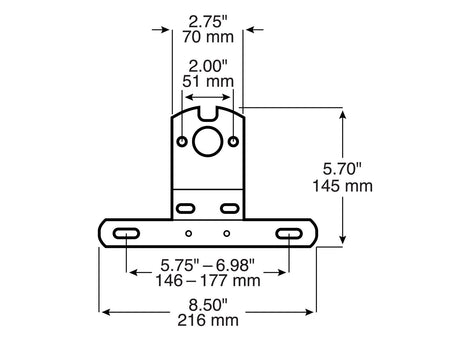 V428-09 Universal License Bracket; steel