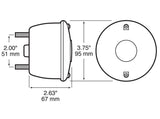 V428S Universal Stud- Stop / Turn / Tail Light; without license light; Viz Pack