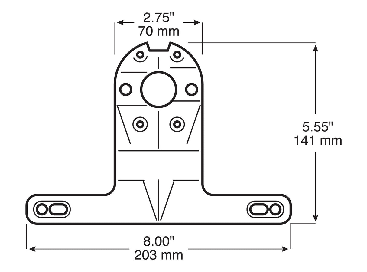 V440-09 Universal License Bracket; black