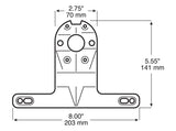 V440-09 Universal License Bracket; black