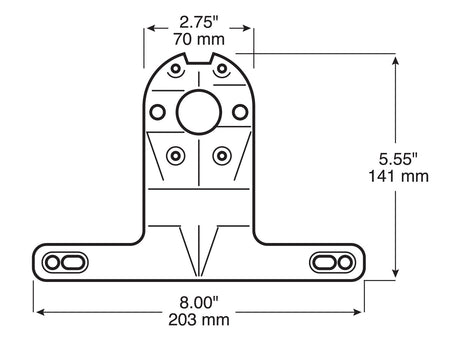 V440-09 Universal License Bracket; black