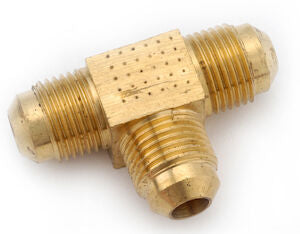 45X8X8X8 1/2" Brass Male SAE x 1/2" Male SAE x 1/2" Male NPTF Tee