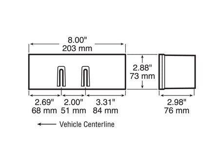 V547 Over 80 inch Wide Submersible Rear Light Kit; kit; Viz Pack