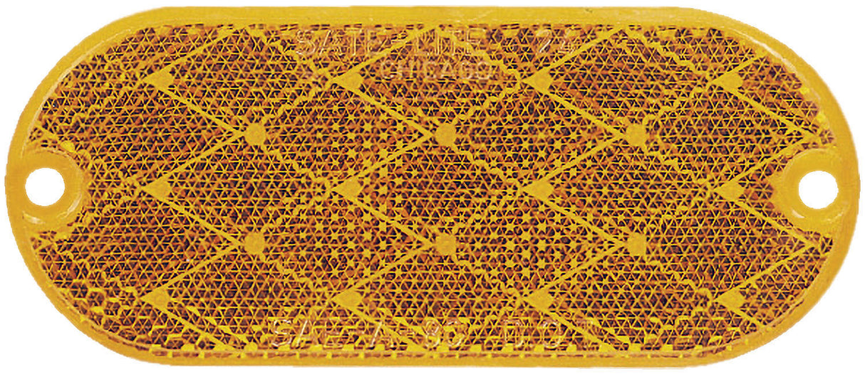 V480A Oblong Quick-Mount Reflector; amber; Viz Pack