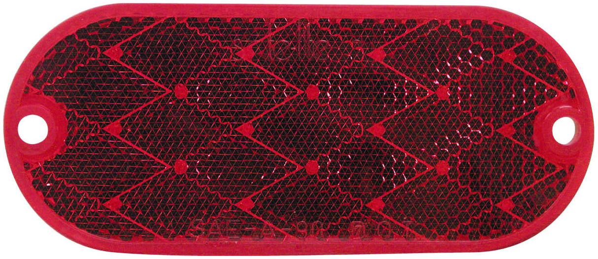 V480R Oblong Quick-Mount Reflector; red; Viz Pack