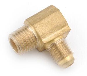 49X2 1/8" Brass Male SAE x 1/8" Male NPTF Elbow 90