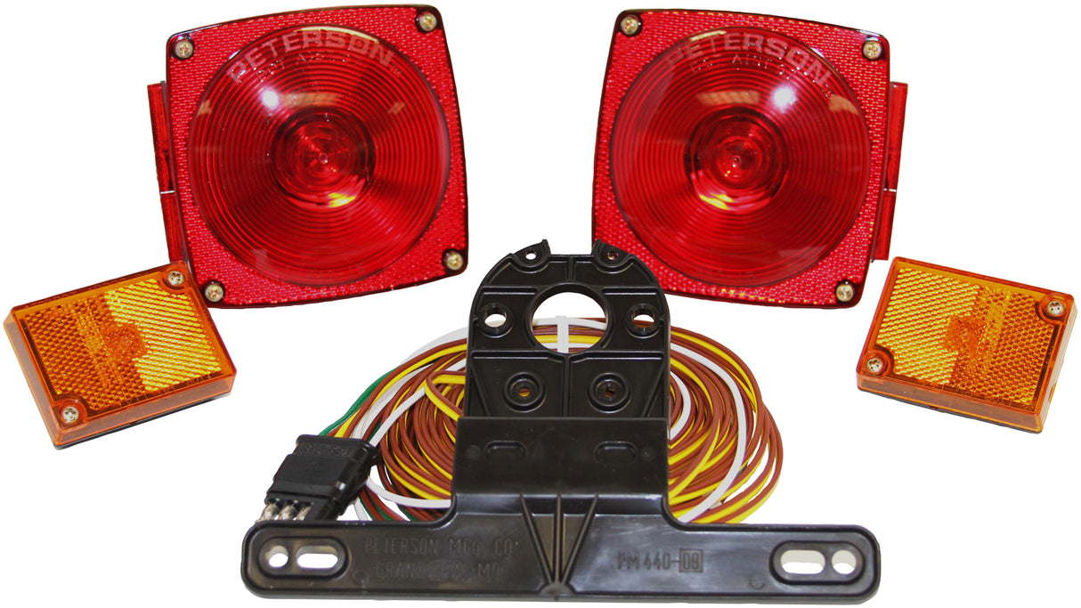V540 Under 80 inch Wide Trailer Light Kit; w/ harness & side markers; Viz Pack