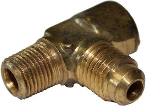 56X4 1/4" Brass Male NPTF x 1/8" Female NPTF x 1/4" Male SAE Tee