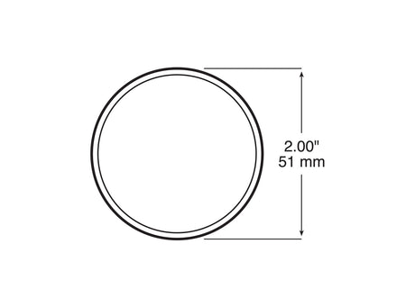 V600 Round Blind-Spot Mirror; 2 inch diameter; Viz Pack