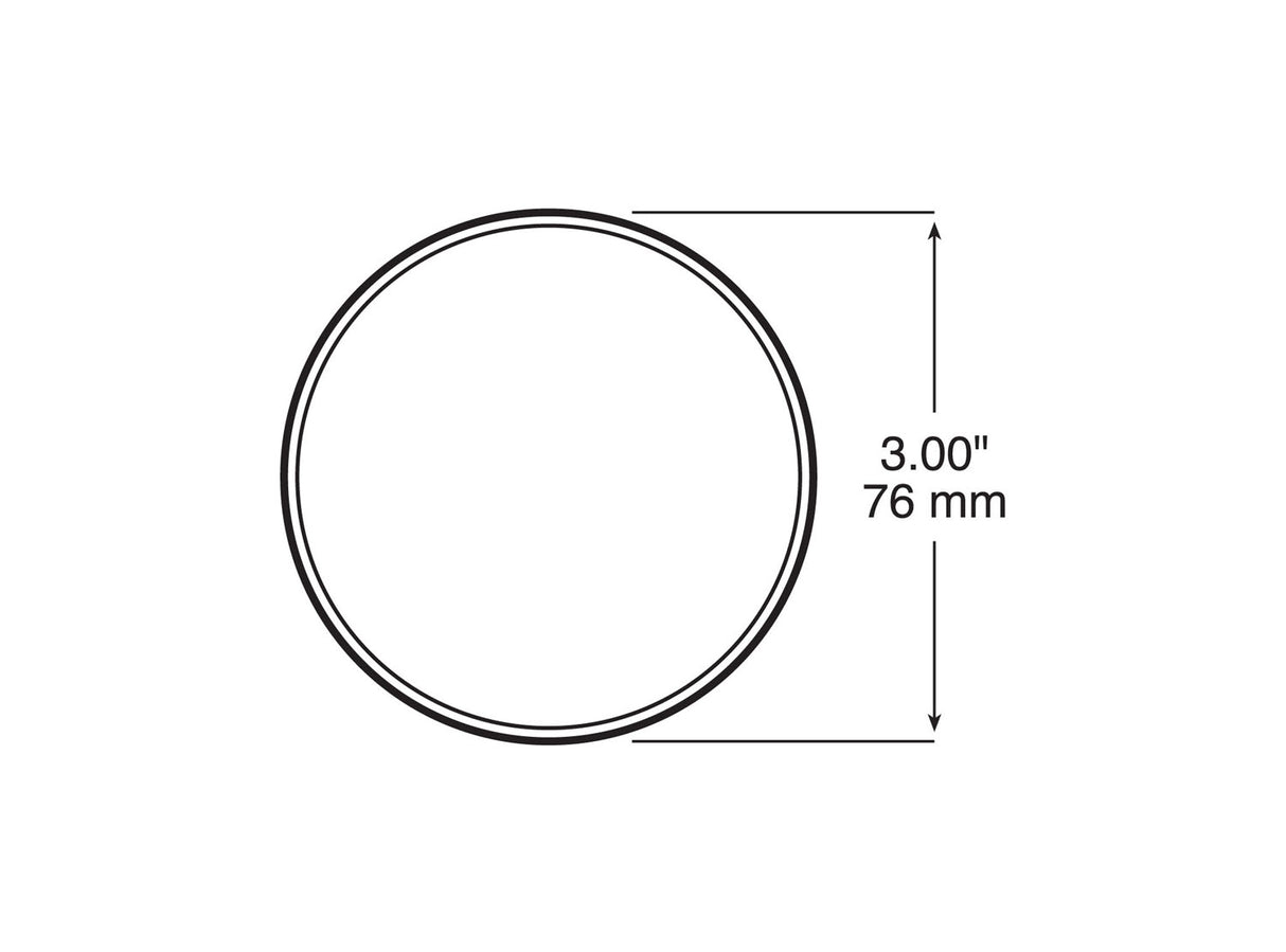V603 Round Blind-Spot Mirror; 3 inch diameter; Viz Pack