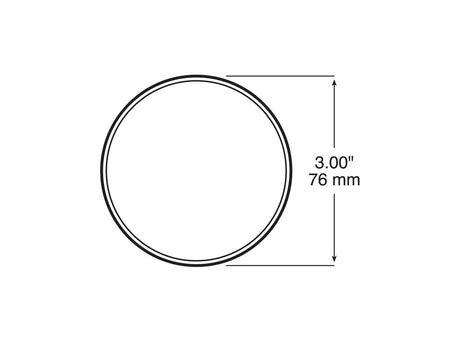 V603 Round Blind-Spot Mirror; 3 inch diameter; Viz Pack