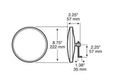 608 Round Blind-Spot Mirror; 8 inch dia. black; display box