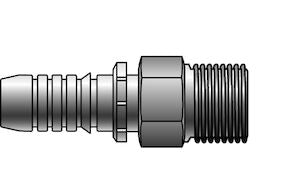 6GS-6MBSPP Gates 3/8 GlobalSpiral x 3/8 Male British Standard Pipe Parallel