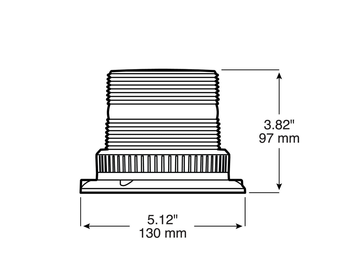 V764MA Micro-Strobe Light; amber, magnetic mount; Viz Pack
