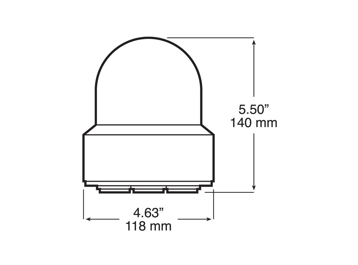V772A Alternating Beacon w/ Magnetic Mount; amber; Viz Pack