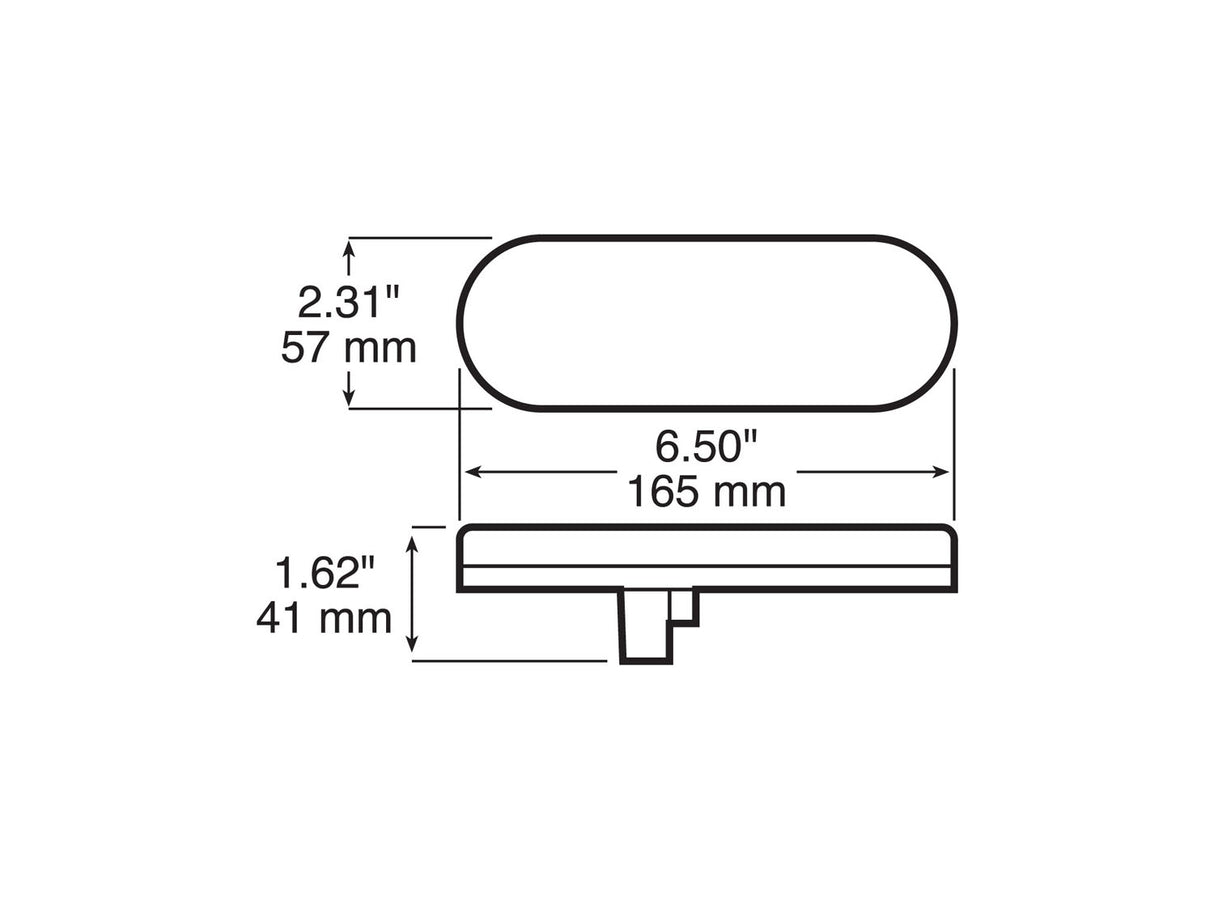 V821A-22 Lumen X ® PL3 Oval Rear Turn Signal Light; grommet; Viz Pack