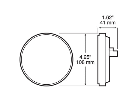V826KC-7 Lumen X ® PL3 4 inch Round Back-Up Light; grommet kit; Viz Pack