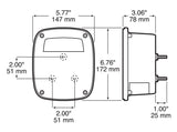V845 Over 80 inch Wide Combination Rear Light w/ Back-Up; CS w/o license light; Viz Pack
