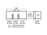 V856 Over 80 inch Wide Rectangular Combination Rear Light; CS w/o license light; Viz Pack