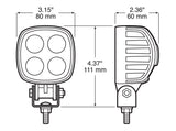 V913-MV 3 inch X 3 inch Compact Work Light; square; Viz Pack